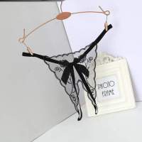 Pantys Erotic Underwear 39;s Women Perspective Thong G-string Embroidery Floral Women for Panties Opening Crotch Lingerie Sexy