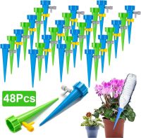 48Pcs Spike Auto Drip Irrigation Watering System Dripper Spike Kits Garden Household Plant Flower Automatic Waterer Tools Watering Systems  Garden Hos