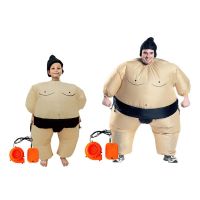 Dropshipping Sumo Wrestler Costume Inflatable Suit Blow Up Outfit Cosplay Party Dress for Kid and Adult