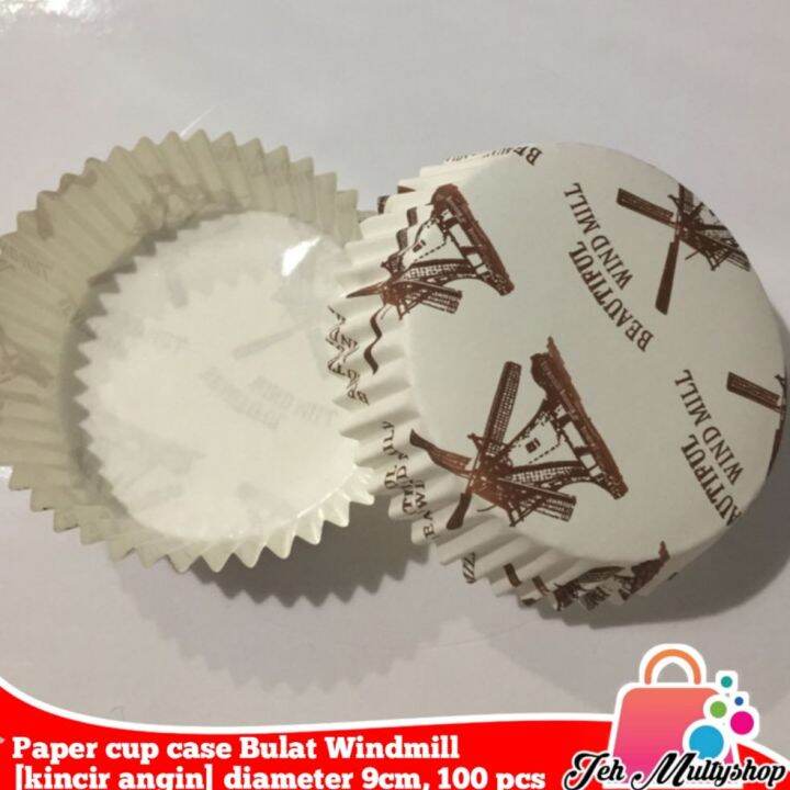 Paper cup case Bulat 9 cm cup roti Windmill isi 100 | Lazada Indonesia