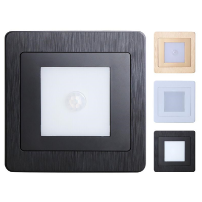 SANDIY Sensor Night Light Recessed Wall Lamps AC85-285V Footlight Smart Sconces for Step Stair Kitchen Bathroom Indoor Lighting