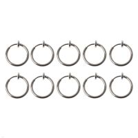 10Pcs sliver colour color No Ear-hole DIY Clip On Circle Hoop Earrings For Jewelry Making