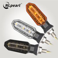 Nlperal ไฟสัญญาณเลี้ยว LED รถมอเตอร์ไซค์ขนาด8มม. มินิสีเหลืองอำพันสะท้อนแสงกระพริบไฟสัญญาณ12V อุปกรณ์เสริมบ่งชี้ Moto