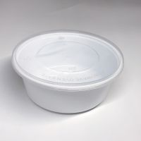 10Pcs/set 300ML Plastic Disposable Lunch Soup Bowl Food Container Storage Box With Lids Lunch Fruit Food Packaging Box white
