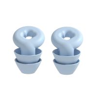 Silicone Sleep Ear Plug Canceling Noise 2 Layers 1 Pair Earplugs Sound Insulation Reduction Soundproof Portable for Travel Home Ear Protection