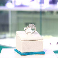 LenYa Jewelry แหวนประดับ SWAROVSKI ZIRCONIA สีขาว ตัวเรือนเงินแท้ 925 ชุบทองขาว ใส่แหวน เสริมรสนิยม สวยสง่า ดูดี