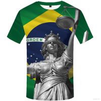 Linda World Cup Brazil Fan T-shirt Tee Lady Justice Short Sleeve Round Neck Street Apparel Large