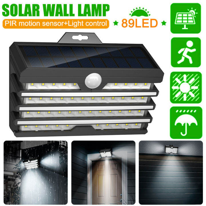 89LED High Quality Solar Wall Lamp Outdoor Lighting Largearea Lighting