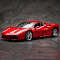 โมเดลเหล็กหล่อรถยนต์ Urago 488 GTB La Roma ของเล่นเด็กของขวัญแฟนหนุ่มคอลเลกชันรถโลหะผสม