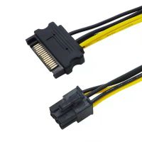 20CM SATA 15pin to 6 Pin PCI-E PCIE Express Graphics Converter Adapter Cables