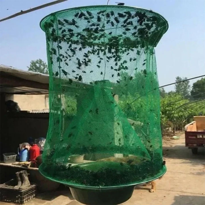 bokali-กรงเครื่องดักแมลงวันพับได้สำหรับฟาร์มปศุสัตว์ที่ดักแมลงวันบ้านฟาร์มในร่มแบบแขวนได้1ชิ้น