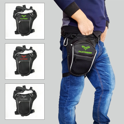 FASTRIDER Bike Riding Waist Pack Locomotive Motorcycle Rider Bag Motorcycle Mens Diagonal Leakproof Folding Lightweight Leg Bag