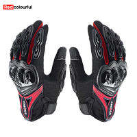 Redcolourful Men ถุงมือมอเตอร์ไซค์ Touch-Screen Breathable Full Finger Riding Gloves Outdoor Sports Protection