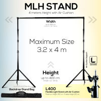 MLH STAND โครงฉากหลังเน้นความสูง แบบใหญ่พิเศษ ปรับสูงได้ 4 เมตรพร้อมระบบขาตั้งโช็คลม