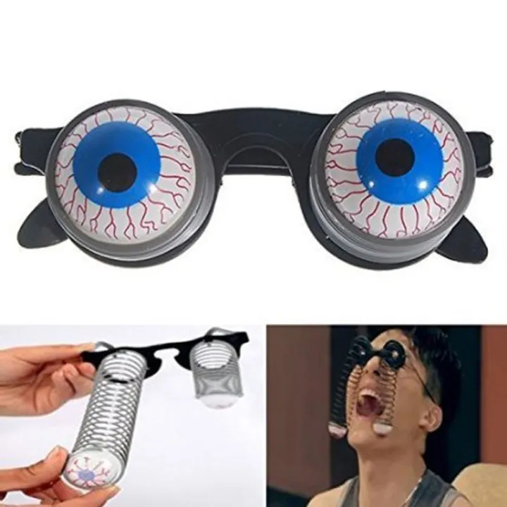 Pop Out Eye Dropping Eyeball Glasses Horror Terror Scary Party Prank Joke Toys Lazada Ph 5495