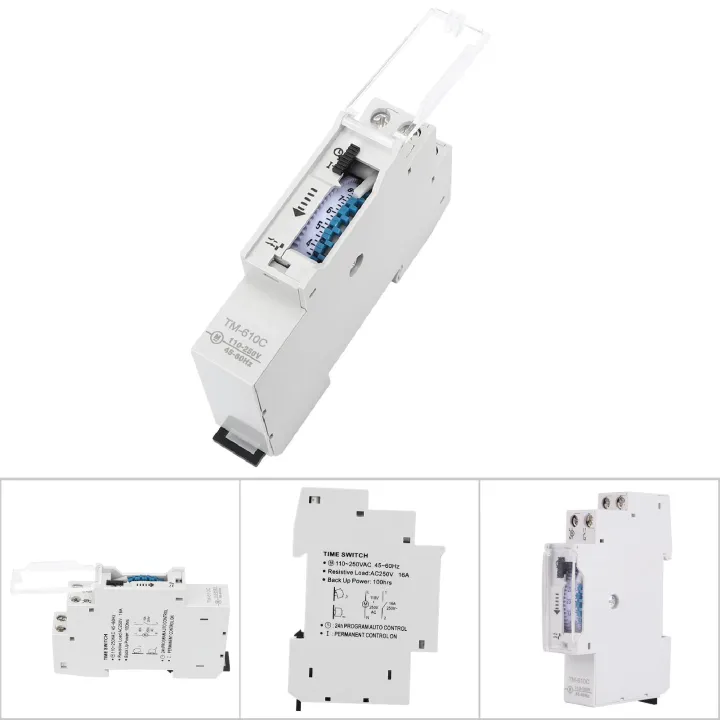 สวิตช์เวลา1p-สวิตช์เวลา1p-tm610c-220v-นำวิธีการที่ตั้งรางสำหรับไฟถนน