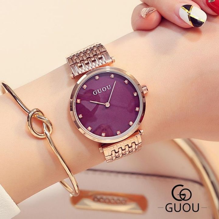 แฟชั่น-rose-gold-สแตนเลสผู้หญิงนาฬิกาหรูหราสุภาพสตรีเพชรนาฬิกาข้อมือสำหรับผู้หญิง-reloj-mujer-ประณีตหญิงนาฬิกา