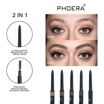 Double Head Eyebrow Pencil Long Lasting Waterproof 5 Colors Eye Brow Pen Tint Mascara Enhance Cosmetics Beauty Women Makeup