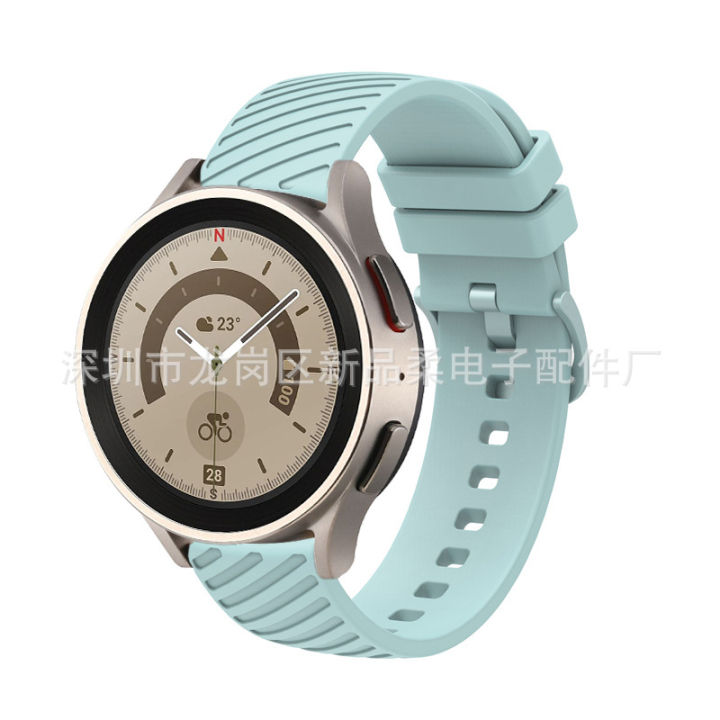 สำหรับ-samsung-watch45-สายรัดซิลิโคนสีหัวเข็มขัด-182022mm-สายรัดข้อมือซิลิโคนลายขวางในสต็อก