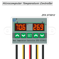 ZFX-ST3012 Microcomputer Temperature Controller Digital Thermostat Incubator Control Dual Probe DC12V 24V AC 220V