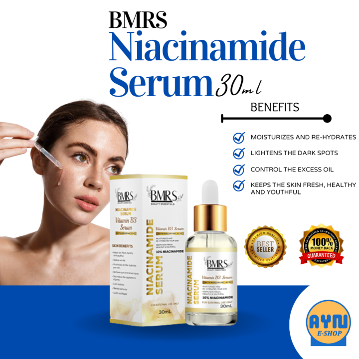 BMRS Niacinamide Serum Vitamin 30ml - Hyaluronic Acid 10% Niacinamide ...