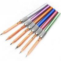 【CW】 5pcs Extender Stainless Steel Crayon Extension Tool School Office Supplies