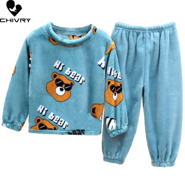 good-baby-store-new-autumn-winter-kids-boys-girls-warm-flannel-pajamas-sets-cartoon-long-sleeve-o-neck-tops-with-pants-sleeping-clothing-set