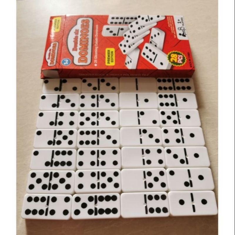Original Classic Wooden Box Dominoes Set Traditional Indoor Childrens Game 28 PC 