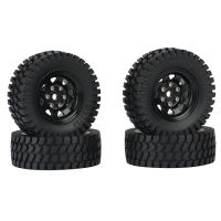 4PCS 1.55 Metal Beadlock Wheel Rim Tire Set for 1/10 RC Crawler Car Axial Jr 90069 D90 CC01 LC70