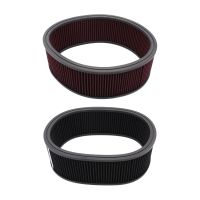 】【=-【 High Flow Replacement Air Cleaner Washable &amp; Reusable Round Air Filter Element