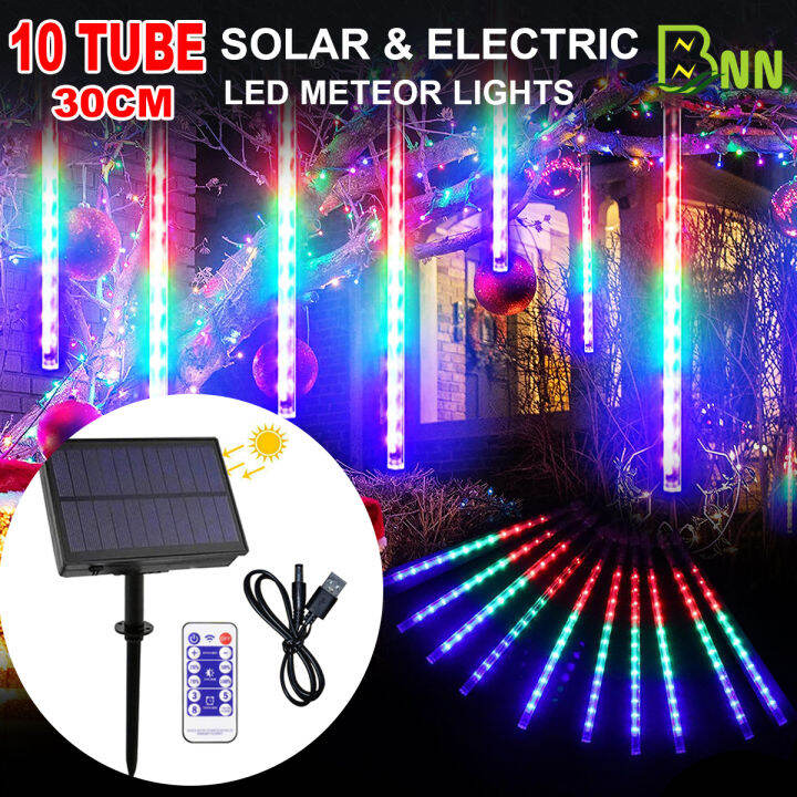 BNN 10 TUBE 30CM LED Solar & Electric Meteor Shower Outdoor Lights