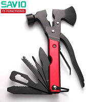 [พร้อมสต็อก] SAVIO ค้อน Multitool 15 In 1เหล็กเครื่องมือเอนกประสงค์,Saw ค้อนพับ Camping เทคนิคการเอาตัวรอดชุดไขควงแบบพกพาอุปกรณ์,Perfect Gift