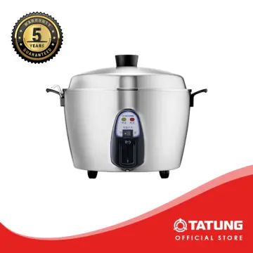 Tatung Electric Rice Cooker and Steamer (6-cup Stainless Steel), Green