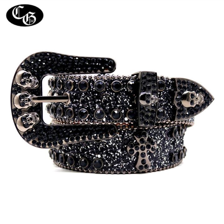 Rhinestone Belts For Women Man Luxury Brand Diamond Designer Belt For Jeans  Cowboy Cowgirl Western