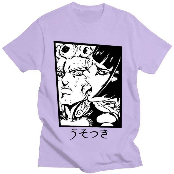 เสื้อยืดลําลอง-พิมพ์ลายกราฟิกอนิเมะ-jojo-bizarre-adventure-manga-bruno-giorno-โอเวอร์ไซซ์-แฟชั่นสําหรับผู้ชาย-และผู้หญิง