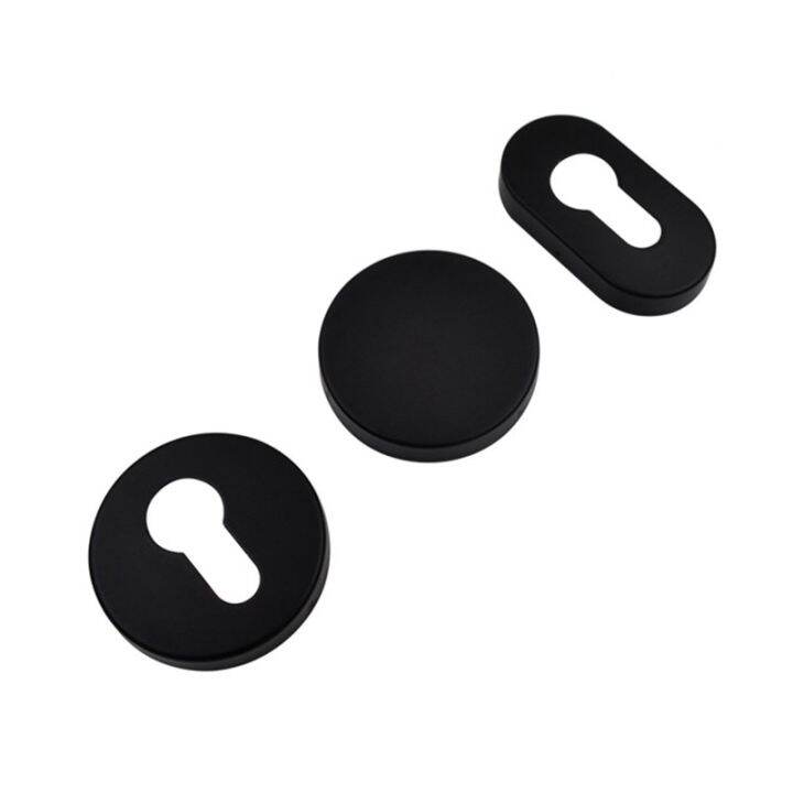 Black Lock Cylinder Cover Split Lock Hole Cover Stainless Steel Decorative Door NonHole