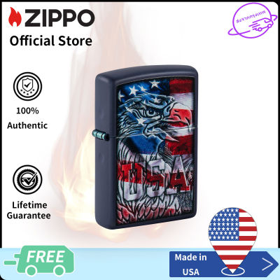 Zippo American Flag Design Flat Sand Pocket Lighter | Zippo 48189( Lighter without Fuel Inside)การออกแบบธงชาติอเมริกัน（ไฟแช็กไม่มีเชื้อเพลิงภายใน）