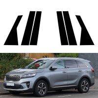 ชุด6ชิ้นสติกเกอร์ตกแต่งภายนอกรถ Kia Sorento UM 2015-2020 Pelekat Lajur Tengah