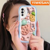 YIWESAN เคสสำหรับ VIVO V23E 4G V23E 5G V23 5G S12 5G เคส Y75ลายการ์ตูน3D กระต่ายสตรอเบอร์รี่แฟชั่นลายเคสโทรศัพท์แบบใสหลากสีป้องกันเลนส์กล้องเคสนิ่มโปร่งใสซิลิโคนกล่องกันกระแทก