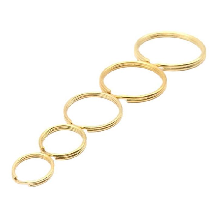 แหวนพวงกุญแจสีทองแหวนคู่พวงกุญแจรถยนต์ลวดชุบแหวนขนาดเล็กรูรับแสงแหวนขนาดใหญ่พวงกุญแจธรรมดา