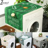 Green Football Field Style Dust Cover Linen Washing Machine Cover Sports Competition Theme Refriger or Oven Microwave Cover Washer Dryer Parts  Access