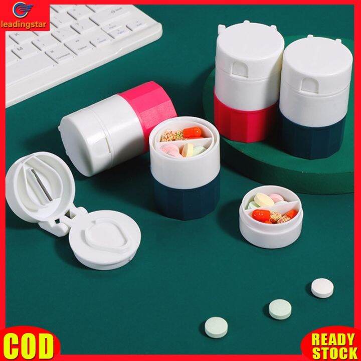 leadingstar-rc-authentic-4-in-1-portable-pill-medicine-crusher-splitter-tablet-divider-cutter-drugs-storage-box-powder-tablet-grinder-4-layer-travel-pill-box