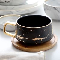 【High-end cups】แมวอุจจาระถ้วยกาแฟอิตาลีควบแน่นกาแฟถ้วยเซรามิกจานรองสูทถ้วยชายามบ่ายถ้วยกาแฟขนาดเล็กพร้อมชุดช้อนจาน