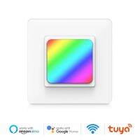 ❇ Ue WiFi inteligentny przełącznik ścienny przekaźnik czasowy przełącznik z pilotem RGB LED lampka nocna Tuya Alexa Google Home