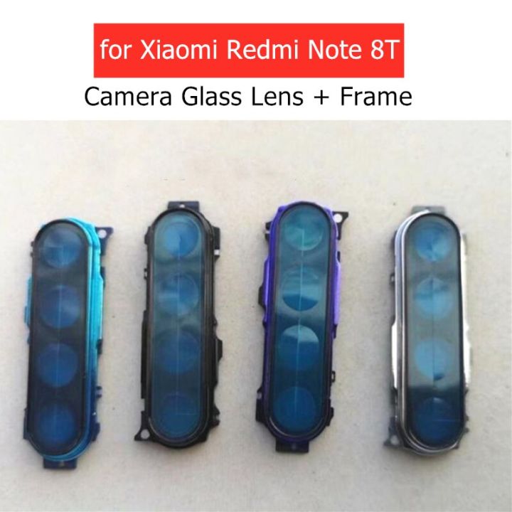 สำหรับ-xiaomi-redmi-note-เลนส์กระจกกล้องด้านหลัง8ตันพร้อมที่ยึดเฟรมอะไหล่ซ่อมใช้แทนกาว3ม