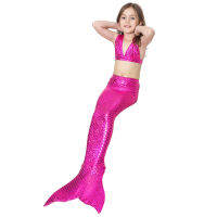 Cosplay Girls Princess Mermaid Role-playing Party Clothes Beach Swimsuit Vest Swim Trunks 3-piece Fishtail Skirt Kids Clothing