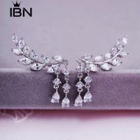 ตุ้มหูสตรีทรงแป้นประดับเพชร Rhinestone Stud Earrings