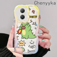 เคส Chenyyyka สำหรับ Infinix ขายดี20 20i ขายดีขายดี20เคส30 30i Hot 30 Play เคสลายการ์ตูนไดโนเสาร์สีเขียวน่ารักลายเนื้อครีมเคสโทรศัพท์โปร่งใสมีในสต็อกเหมาะสำหรับเด็กผู้ชายและเด็กผู้หญิงเคสซิลิโคนอ่อนชัดเจนกันกระแทก