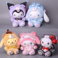 Sanrio การ์ตูน Kawaii Kuromi Hello Kitty My Melody Cinnamoroll ตุ๊กตามือของเล่นตุ๊กตาสำหรับวันเกิดสำหรับเด็กของขวัญฟิกเกอร์อนิเมะ