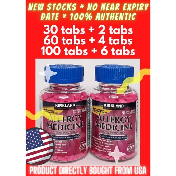 Kirkland Allergy Medicine w/ free additional tablets Lazada PH